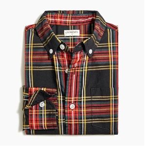 J.Crew Tartan Plaid Flex Washed Long Sleeve Shirt Size 10